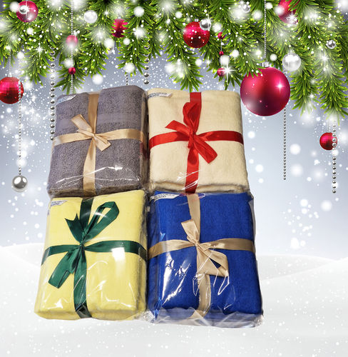 4er-SPARSET Handtücher in Weihnachtsgeschenkverpackung jetzt unglaublich günstig! WEIHNACHTSANGEBOT