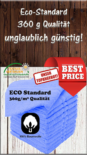 Handtücher ECO Standard 360g unglaublich günstig! Frottierware Grosshandel & Heimtextilien Lieferant